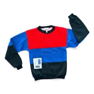 Vintage Boys Hush Puppy Crewneck Colorblock “Top Secret” Tank Military Sz 12/14